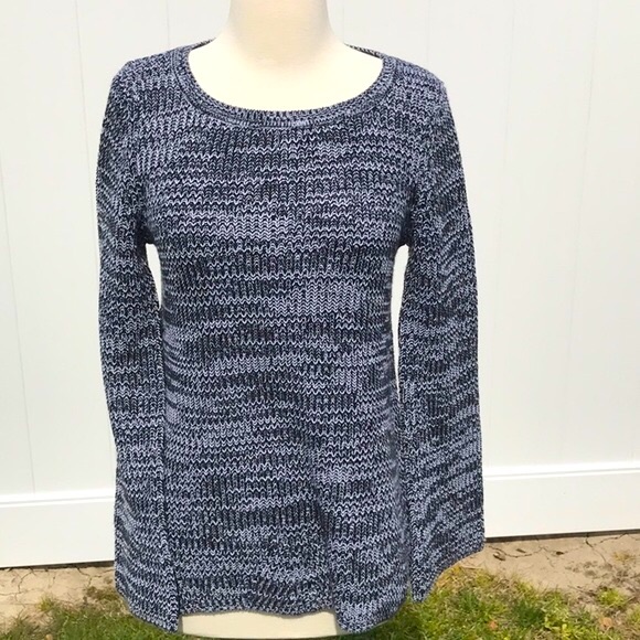 NWOT Cable & Gauge Black and White Knit Bell Sleeve Sweater Size Small - Picture 2 of 11